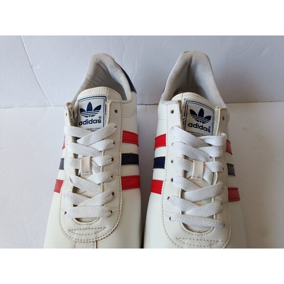 Adidas Samao Sneakers Men\'s Size 12 White Leather Low Top Shoes
